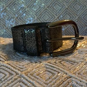 S. Oliver gun metal leather belt size: L